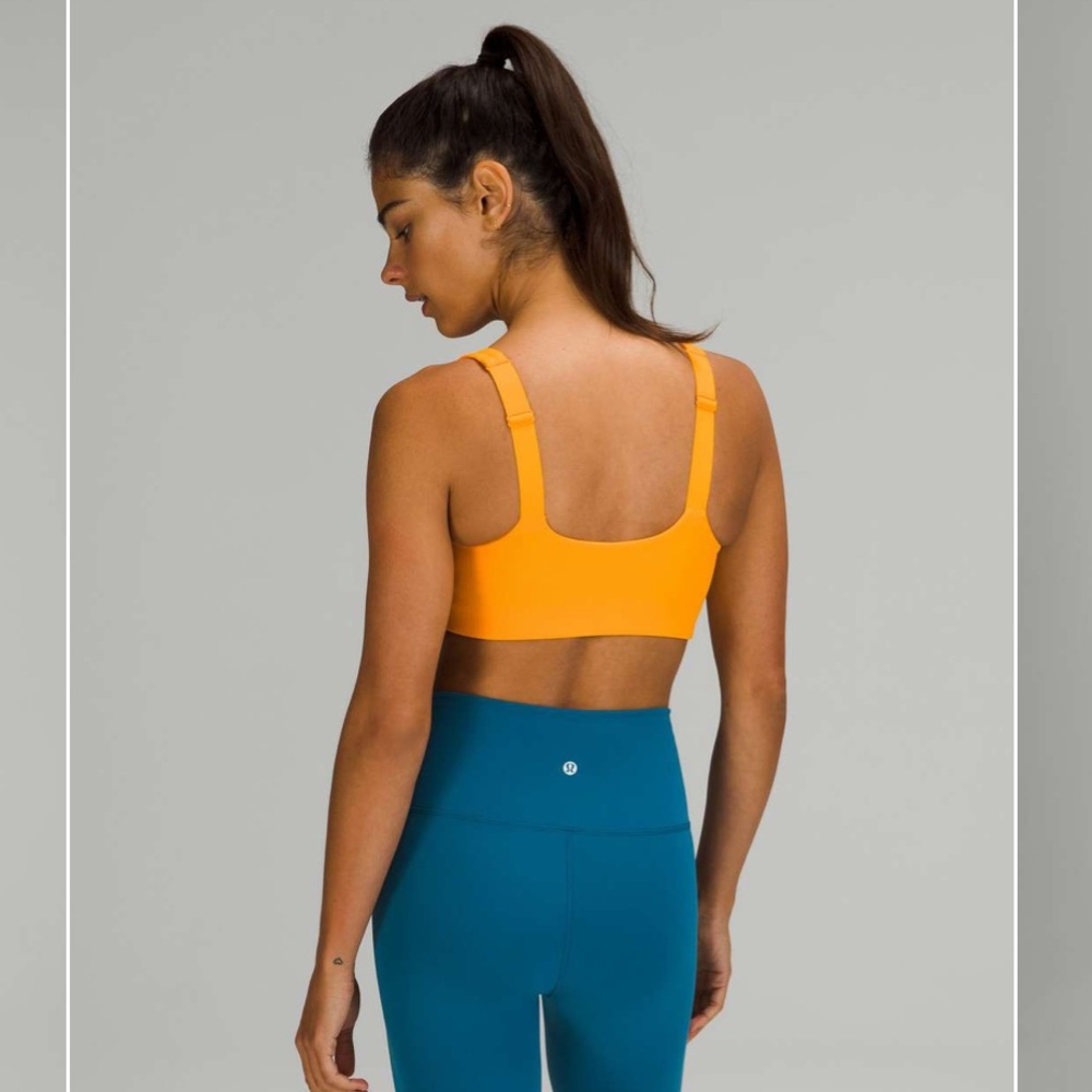lululemon Ribbed Train Bra*Medium Support, C/D Cups, Size 14, Clementine